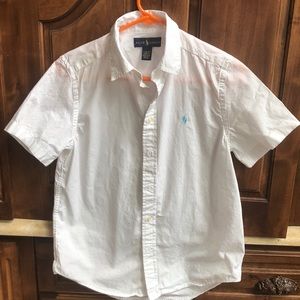 Boys white Polo button down.